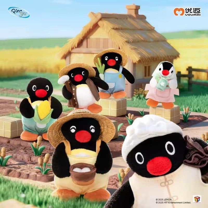 Pingu Happy Farm Series Plush Keychain Blind Box PDQ/6
