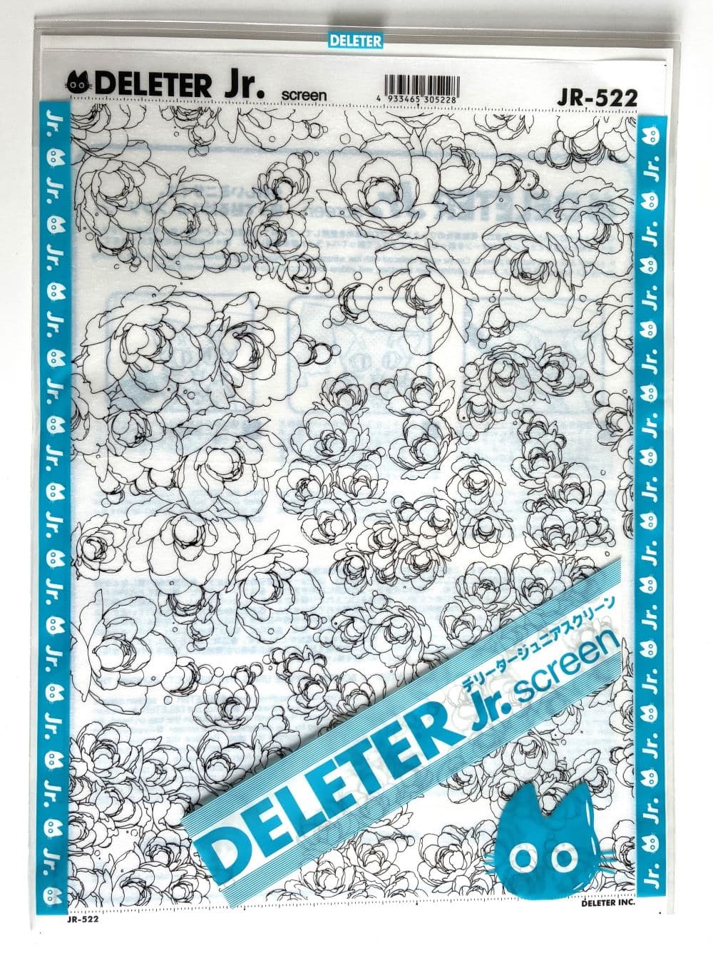 Deleter Screen Tone Jr JR-522 [ Flower Pattern ] [Sheet Size 182x253mm (7.16"x9.96")] — image 1