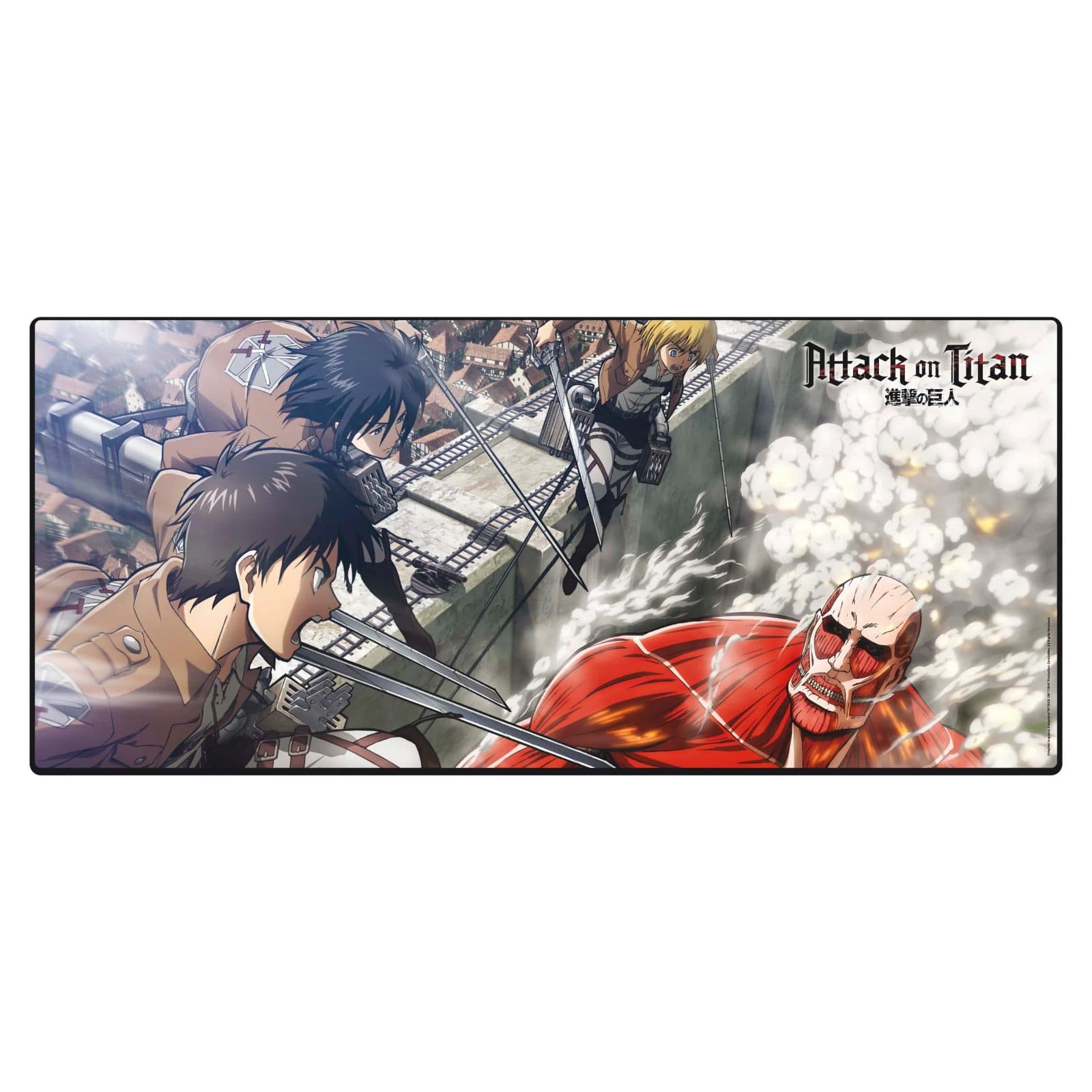 Attack on Titan Eren vs Colossal Titan XXL Desktop Mousepad — image 1