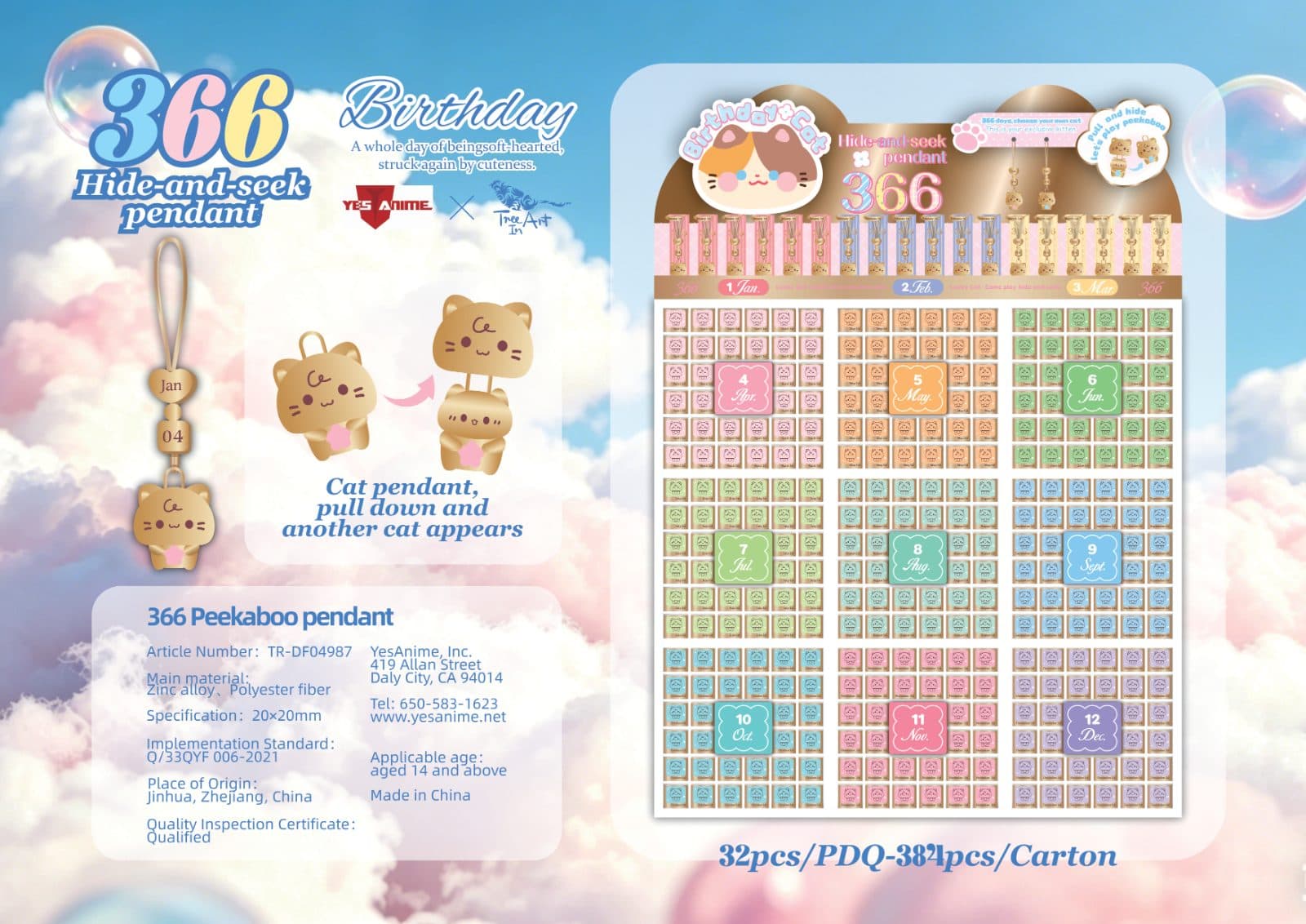 366 Peekaboo Pendan (Set of 384 pcs) with Display Shelve — image 1