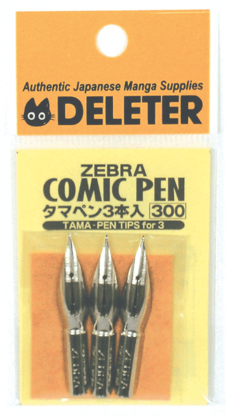 DELETER for ZEBRA Comic Pen Nib - Tama-Pen - Pack of 3 (300) — image 1