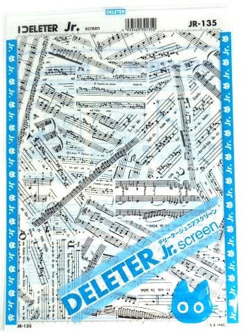 DELETER Jr. Screentone - 7.16"x9.96" (182mm x 253mm) - JR-135 (Musical Notes) — image 1