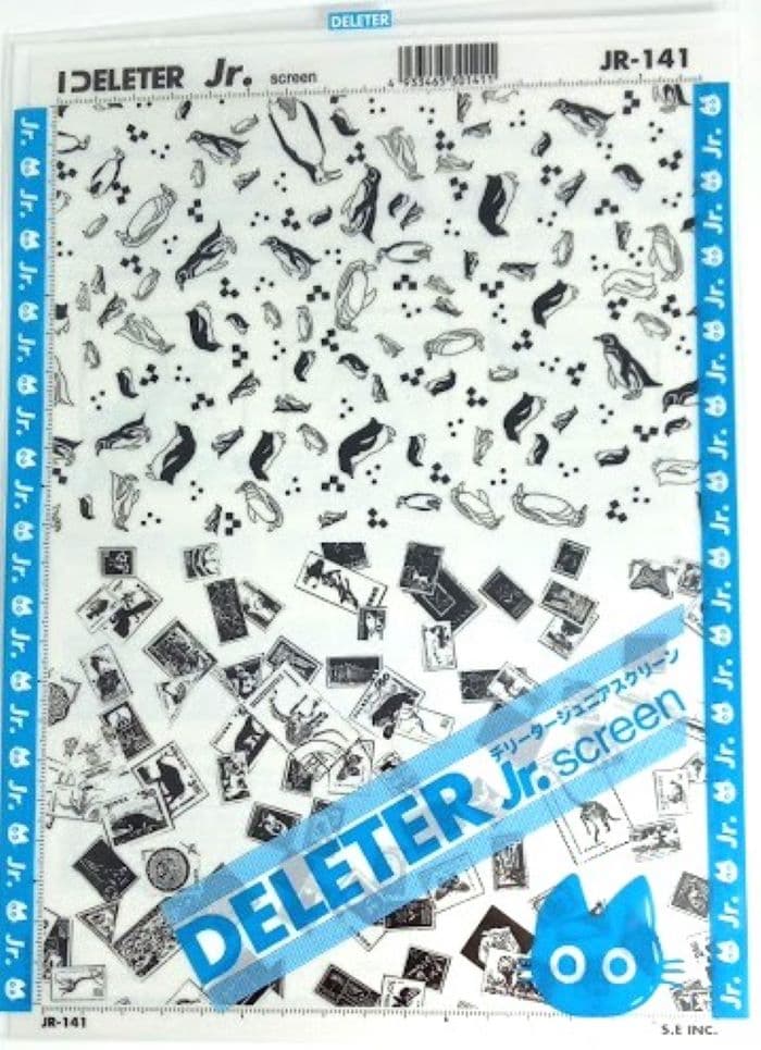 DELETER Jr. Screentone - 7.16" x 9.96" (182mm x 253mm) - JR-141 (penguins) — image 1