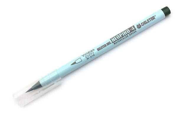 DELETER Neopiko-4 Watercolor Brush Pen W-019 - Viridian — image 1