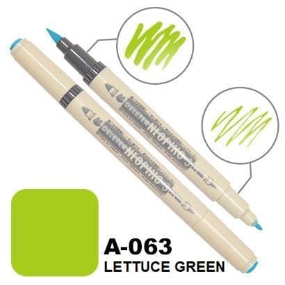 DELETER Neopiko 3 Lettuce Green (A-063) Dual-tipped Water-based Fabric Marker — image 1