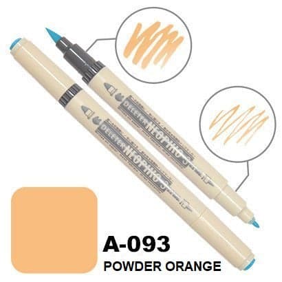 DELETER Neopiko 3 Powder Orange (A-093) Dual-tipped Water-based Fabric Marker — image 1