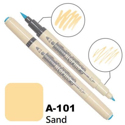 DELETER Neopiko 3 Sand (A-101) Dual-tipped Water-based Fabric Marker — image 1