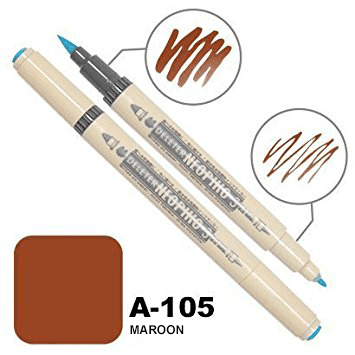 DELETER Neopiko 3 Maroon (A-105) Dual-tipped Water-based Fabric Marker — image 1
