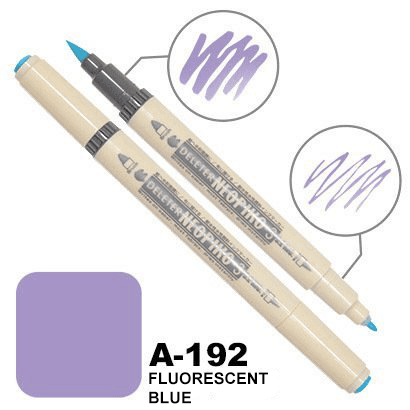 DELETER Neopiko 3 Fluorescent Blue (A-192) Dual-tipped Water-based Fabric Marker — image 1