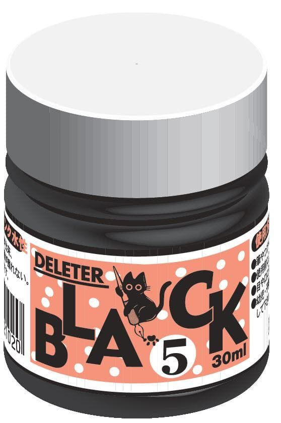 DELETER Black 5 Manga Ink - Glossy - 30ml Bottle — image 1