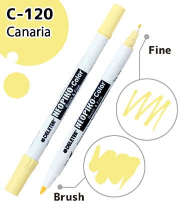 DELETER NEOPIKO-Color Canaria (C-120) Alcohol-based Dual Tipped Marker — image 1