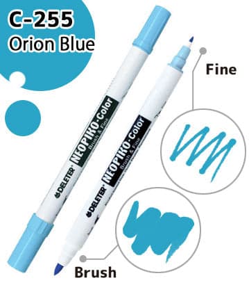 DELETER NEOPIKO-Color Orion Blue (C-255) Alcohol-based Dual Tipped Marker — image 1