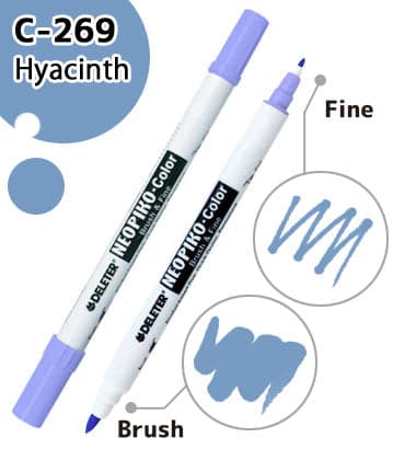 DELETER NEOPIKO-Color Hyacinth (C-269) Alcohol-based Dual Tipped Marker — image 1