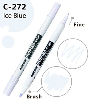 DELETER NEOPIKO-Color Ice Blue (C-272) Alcohol-based Dual Tipped Marker — image 1