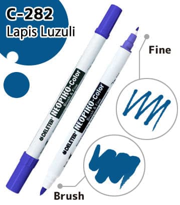 DELETER NEOPIKO-Color Lapis Luzuli (C-282) Alcohol-based Dual Tipped Marker — image 1