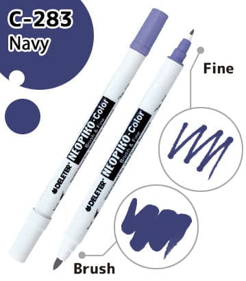 DELETER NEOPIKO-Color Navy (C-283) Alcohol-based Dual Tipped Marker — image 1