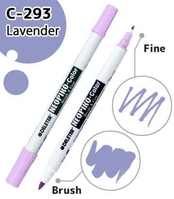 DELETER NEOPIKO-Color Lavender (C-293) Alcohol-based Dual Tipped Marker — image 1