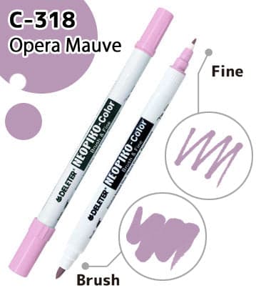 DELETER NEOPIKO-Color Opera Mauve (C-318) Alcohol-based Dual Tipped Marker — image 1