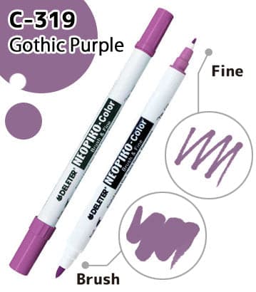 DELETER NEOPIKO-Color Gothic Purple (C-319) Alcohol-based Dual Tipped Marker — image 1