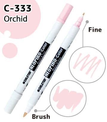 DELETER NEOPIKO-Color Orchid (C-333) Alcohol-based Dual Tipped Marker — image 1