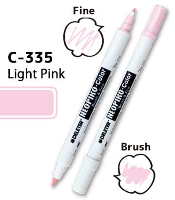 DELETER NEOPIKO-Color Light Pink (C-335) Alcohol-based Dual Tipped Marker — image 1