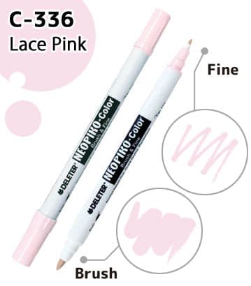 DELETER NEOPIKO-Color Lace Pink (C-336) Alcohol-based Dual Tipped Marker — image 1