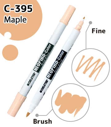 DELETER NEOPIKO-Color Maple (C-395) Alcohol-based Dual Tipped Marker — image 1