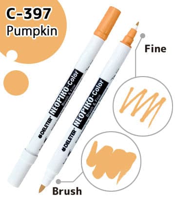DELETER NEOPIKO-Color Pumpkin (C-397) Alcohol-based Dual Tipped Marker — image 1