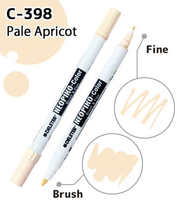 DELETER NEOPIKO-Color Pale Apricot (C-398) Alcohol-based Dual Tipped Marker — image 1