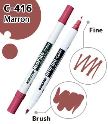 DELETER NEOPIKO-Color Marron (C-416) Alcohol-based Dual Tipped Marker — image 1