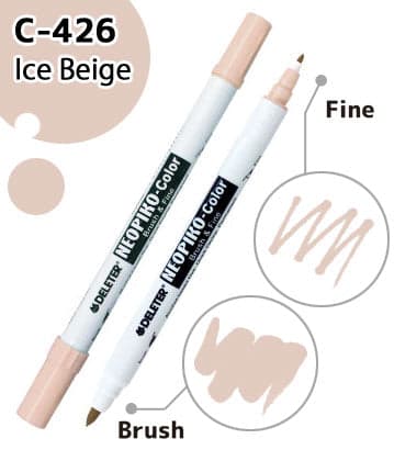 DELETER NEOPIKO-Color Ice Beige (C-426) Alcohol-based Dual Tipped Marker — image 1