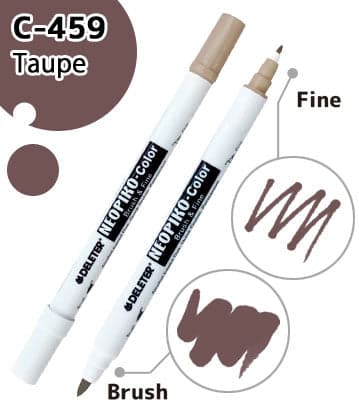 DELETER NEOPIKO-Color Taupe (C-459) Alcohol-based Dual Tipped Marker — image 1