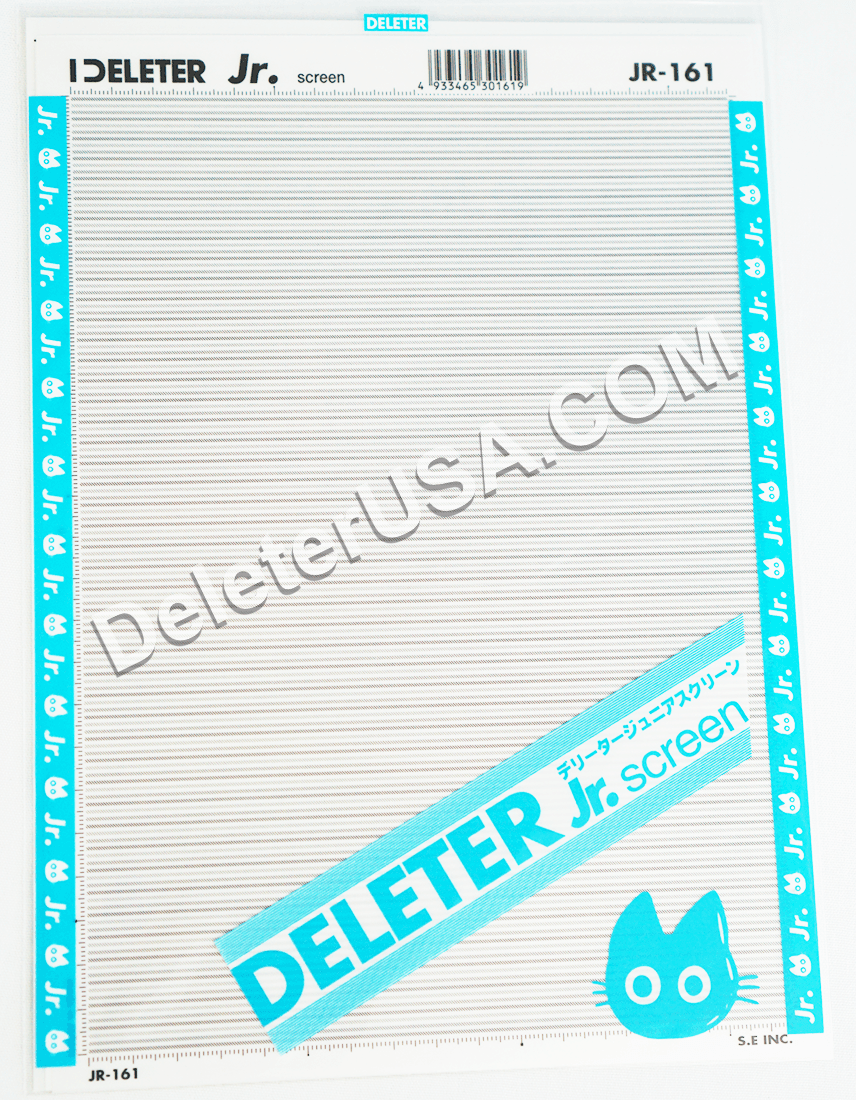 DELETER Jr. Screentone - 182 x 253mm - JR-161 (Horizontal Backslash Lines Pattern)