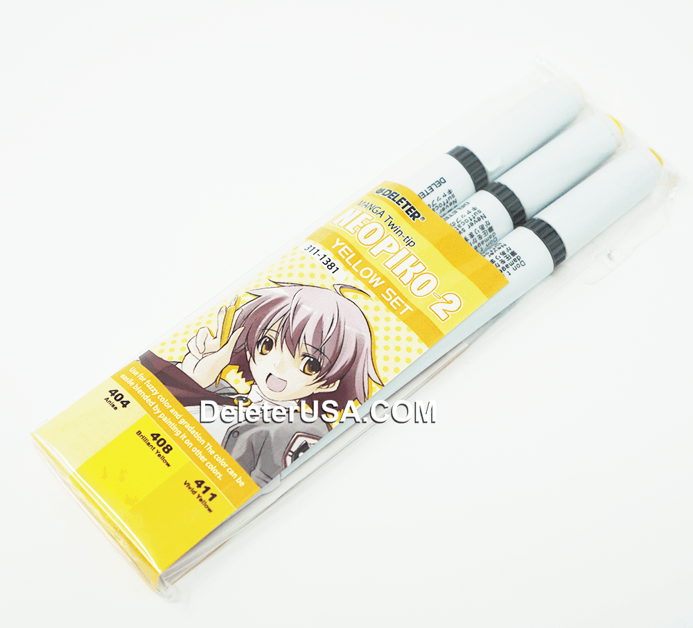 DELETER Neopiko-2 Dual-tipped Alcohol-based Marker - Yellow Set — image 1