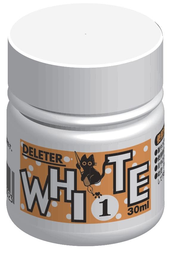 DELETER White 1 Manga Ink - Aqueous White-out - 30ml Bottle — image 1