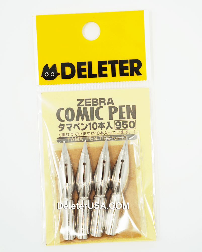 DELETER for ZEBRA Comic Pen Nib - Tama-Pen - Pack of 10 (950) — image 1