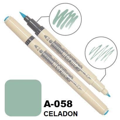 DELETER Neopiko 3 Celadon (A-058) Dual-tipped Water-based Fabric Marker