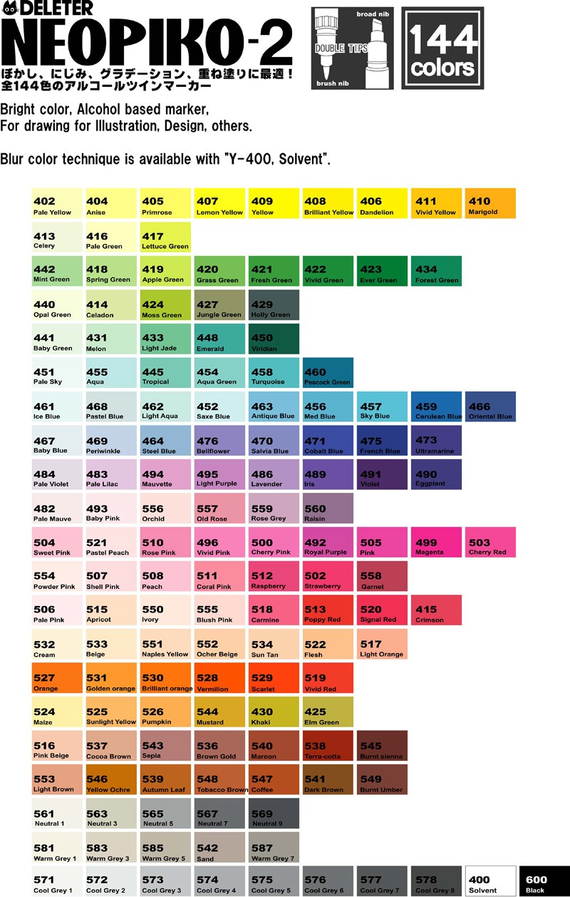 DELETER Neopiko 2 Refill Ink (400 - 520) - 461 | Yesanime Inc